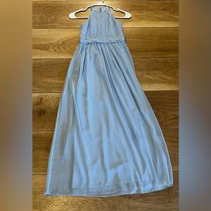 Girls Blue Maxi Dress - Flowing Chiffon Skirt